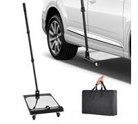 YNIYUJKL Under Vehicle Inspection Mirror, 50-110Cm Long 2X Telescopic Convex Mirror With Wheels And Led Light, Suitable For Airport Vehicles