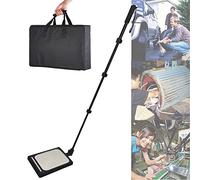 YNIYUJKL Under Vehicle Inspection Mirror With Led Light, 36Cm~120Cm Adjustable Rod Telescopic Convex Mirrors, Security Mirror For Under Vehicle Repairing