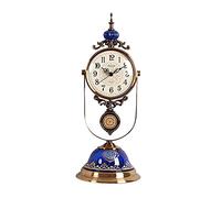 YNIYUJKL Vintage Table Clock Table Clock Desk Clock Jade Silent Study Pendulum Clock Personalized Clock Desktop Ornaments Metal Ceramic Mantel Clocks For Living Room