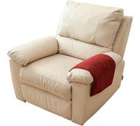 YNJJKA Armrest Chair Covers Office Gaming Reclining Sofa Recliner Headrest Cover 4 3 2 1 Seater For Armchair Protector, Non-Slip Faux Wool Couch Armchairs Pets Furniture(Burgundy,Armrest 1-pc)