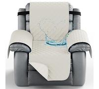 YNJJKA Reclining Chair Cover Sofa Covers Recliner 4 3 2 1 Seater Protector Waterproof for Armchair Chair, Non-Slip Fabric Couch Armchairs Protectors Pets(2131,1 SEATER 30")