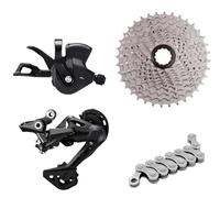 YNKJFOD Compatible For Shimano Deore M4100 1x10 Speed MTB Groupset, RD-M4120 Rear Derailleur, 36T/40T/42T/46T/50T Cassette & 10-Speed Chain(10S 46T Group)