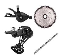 YNKJFOD Compatible For Shimano DEORE M5100 1x11 Speed MTB Groupset, 11-Speed Shifter Lever Rear Derailleur, 46T 50T 52T Cassette For Mountain Bike(11-52T N)