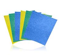 Ynkkvre Dish Cloths Eco-Friendly Paper, 6 Pack Absorbent Friendly Reusable Hand Towels kitchen Rags Cleaning Cloths, Reusable Sponge Cloth, for Kitchen, Counters Washing Dishes, 3 Colors Assorted