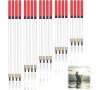 Ynkkvre Fishing Floats Set Fishing Tackle Floats, 20 pcs Fishing Waggler Floats, Fishing Tackle Accessaries Straight Insert,Drift Loaded Coarse Tube Lake Thin Thick Tips for Fishing Supplies, 5 Size