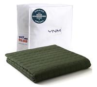 YnM 12lbs Weighted Blanket for Adults, Cotton Heavy Bed Throw Blanket with Cooling Glass Beads for All Season Use, Ideal for ~110lbs (48x72 Inches, Twin/Full, Army Green)