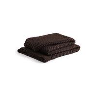 YnM Chunky Cotton Knit Throw Blanket, Cable Knit Throws for Bed Couch Sofa, Comfy & Relaxing, Decorative Piece for Farmhouse Modern Boho Rustic Scandinavian Chic Vibe, Chocolate Brown 80x87 Inches