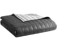 YNM Cooling & Cozy Velvet Dual-Sided Weighted Blanket,Smallest Compartments with Glass Beads,(Dark Grey/Light Grey,152CMx203CM,9Kg) Suit for One Person Use on Double & King Bed,Four Seasons Use