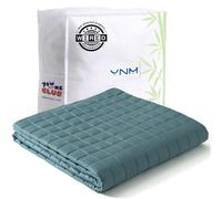 YnM Cooling Weighted Blanket for Adults, 12lbs Heavy Bed Throw for One Person of 110lbs, Perfect for Hot Sleepers or Warm Climates with Rayon/Glass Beads(48x72 Inches,Twin/Full Bed, Sea Grass)