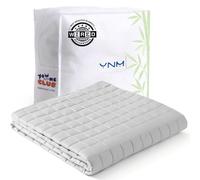 YnM Cooling Weighted Blanket for Adults, 15lbs Heavy Bed Throw for One Person of 140lbs, Perfect for Hot Sleepers or Warm Climates with Rayon/Glass Beads(48x72 Inches,Twin/Full Bed, Light Grey)