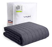 YnM Exclusive 15lbs Weighted Blanket, Smallest Compartments with Glass Beads, Bed Blanket for One Person of 140lbs, Ideal for Twin or Full Bed (48x72 Inches, 15 Pounds, Dark Grey)