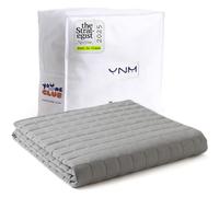 YNM Exclusive Weighted Blanket, Soothing Cotton, Smallest Compartments with Glass Beads, Bed Blanket for One Person of 240lbs, Ideal for Queen/King Bed (60x80 Inches, 25 Pounds, Light Grey)