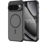 YNMEacc Magnetic for Google Pixel 10/10 Pro Case, Compatible with MagSafe and Pixelsnap Charger [Military Grade Protection] Translucent Matte Back Slim Anti-Scratch Phone Cover, Black