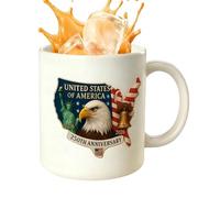 Ynnhik Ceramic Freedom Coffee Mug - Heritage Celebration Drinkware, Independence Cup | Bicentennial Spirit Memorial Beverage Vessel Design, Patriotic Collector Gift Nation Pride Holiday Memory