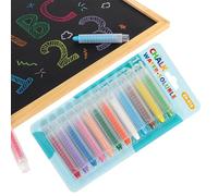 Ynnhik Chalkboard Chalk 12-Color Dustless Smooth Writing Outdoor Toys | Colored Chalk Outdoor Toys for Kids for School Whiteboard Sidewalk Art Play Christmas Birthday