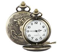 Ynnhik Dragon Pocket Watch, Vintage Pocket Watches - Unique Designs Men's Pocket Watches with Chains Pendant for Necklace for Women, Single Attribute, Se référer au descriptif, Refer to description