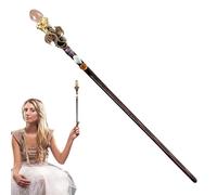 Ynnhik Witch Wand Artistic, Handmade Stick Play Costume Props Role | Wands for Kids Natural Crystal Wedding Birthday Costume Princess Garden Dance Halloween Dress Up Magic Fairy Tale