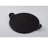 YNNI KAMADO TQAPPBL 30cm Thick High Temperature Pizza Stone Black with Handles, Heat Deflector, BBQ 30cm TQAPPBL