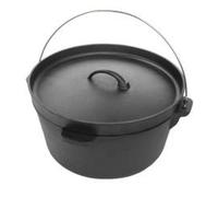 YNNI KAMADO TQCIP 30cm Heavy Duty 5.5kg Round Cast Iron Pot Oven BBQ Camp Fire TQCIP