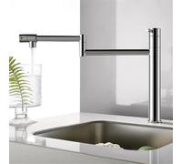 YNNyen Kitchen Tap Foldable Kitchen Faucet, Hot and Cold Sink Faucet Tap, 360 Degree Chrome Kithchen Mixer