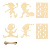 YNOUYRS Elf Footprint Stencil, 7pcs Christmas Elf Stencils Elf Accessories Christmas Stencils for Crafts Reusable Christmas Window Stencils for Snow Spray Elf Decorations