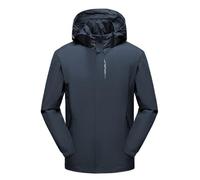 Ynport Crefreak Mens Outdoor Waterproof Jacket Lightweight Rain Coat Windproof Walking Jacket Hooded Moutain Jacket,Perfect for Everyday Wear and Outdoor Adventures, Blue, M