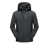 Ynport Crefreak Mens Outdoor Waterproof Jacket Lightweight Rain Coat Windproof Walking Jacket Hooded Moutain Jacket,Perfect for Everyday Wear and Outdoor Adventures, Grey, M