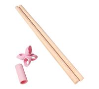 YNPQTDS 2 Pieces Pilates Stretching Pole Wood 60cm Adult Hump Corrector Bar Exercise Stick For Stretching For Runners Beginners Professionals Home Office Gym Studio Living Room