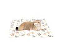 YNPQTDS Automatic Heated Cat Bed - Thermal Blanket for Pets with Claw Footprints - Thermal Mat for Animals, for Cats Dogs Kittens Puppies Indoor Home