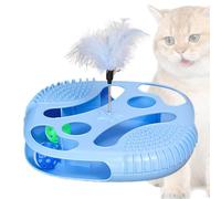 YNPQTDS Ball Track Toy for Cats - Cats Play Ball with Feathers on Train, Kitten Relaxation Game, Against Boredom for Movement Entertainment Enrichment Daily in the House