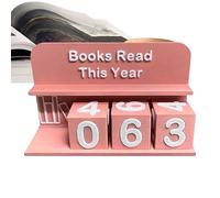 YNPQTDS Books Read This Year Counter | Book Reading Counter Shelf Decor | Reading Tracking Bookshelf Decoration for Literary Fans Readers Writers Students Teachers Desk Table