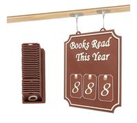 YNPQTDS Books Read This Year Counter - Bookshelf Sign Nook Decor - 3D Printed Library Bookshelf Decoration for Women Men Literary Fans Lovers Writers Teachers Readers