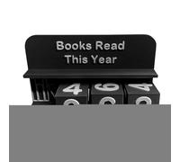 YNPQTDS Books Read This Year Decor - Book Reading Tracker Sign for Shelf | Reading Tracking Bookshelf Decoration for Literary Fans Readers Writers Students Teachers Desk Table