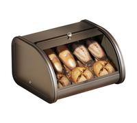 YNPQTDS Bread storage box for the kitchen worktop, storage container with roll lid, storage box for muffins - for the counter, cabinet, pantry, muffins, bagels, bread