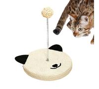 YNPQTDS Cat Bratching Board, Natural Sisal Cat Scratch Pad - Interactive Sisal Cat Head Shape Stick | Mental Physical Exercise Toy, Home Furniture Protector Built-in Bell for Sofas,