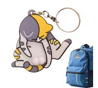 YNPQTDS Cat Interactive Keychain | Funny Pendant Bag Charm with Rotating Cat Eggs | Animal Keyring for Kids Adults, Backpack Purse Bag Decor for Travel Commuting