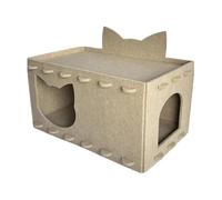 YNPQTDS Cat Scratching House, Felt Sleeping Cave for Kittens, Puzzle Assembly & Sound-Absorbing Nest for the Home