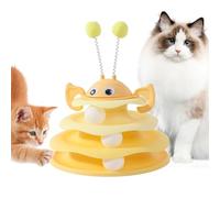 YNPQTDS Cat Toy for the Home, 3-Stage Turntable Tower with Balls, Fun Indoor Cat Toy with Interactive Games, for Movement Against Boredom Play, Hunting Tower Enrichment