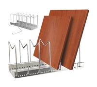 YNPQTDS Chopping Board Storage Folder for Cooking Utensils Universal Non-Slip Chopping Board Stand with 7 Compartments for Cupboard Storage Room Dining Room Camping Fridge