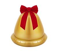 YNPQTDS Christmas Ball Inflatable - 22inch Giant Jingle Bell Ball Ornaments with Bow - Gold Globe Decoration Centerpiece for Front Lawn Beach Door Pool Winter Holiday Window Outdoor Porch