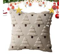 YNPQTDS Christmas Pillow Cover - Washable Christmas Tree Pillowcase | 3D Embroidered Throw Pillow Covers | for Chair Sofa Living Room Dorm Apartment Den Kid Room Yoga Holiday