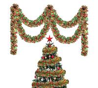 YNPQTDS Christmas Tree Tinsel | Sparkling 6.5ft Decoration Wreath - Christmas Fall Tinsel Garland - for Birthday Halloween Fall Thanksgiving Photo Parties Easter