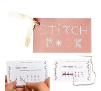 YNPQTDS Creative Sewing Book, DIYs Sewing Stitches Card Book Kit, StitchBook with Needle and Thread, Creative Minis Sewing Book,Sewing Cards Elevate Your Sewing Skills, Portable Sewing Book Craft Set