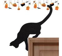 YNPQTDS Door Topper, Cat Silhouette Decorative Signs & Plaques for Living Room, Metal Indoor Door Topper, Cute Indoor Topper, Door Frame Corner Decor Cat Silhouette