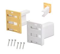 YNPQTDS Drawer Slide Sockets - Drawer Slide Socket Back Plate | 2 Pack Mounting Hardware Adjustable Base Fits 1 Inch for Under-Sink Kitchen Organization Closet