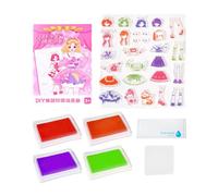 YNPQTDS Fancy Dress Book with Stamps | Role Play for Outfit Creation - Fun Educational Travel Kit Stimulating Creativity and Imagination for