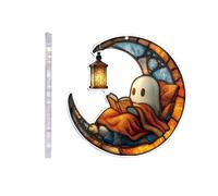 YNPQTDS Ghost Decoration | Cute Ghosts Party Decorations for Halloween | Acrylic 2D Home Decoration Charm Bag for Window Wall Balcony Party Car Indoor Outdoor Backpack