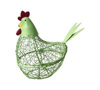 YNPQTDS Hen Shaped Egg Collector, 19×17×7.5cm, Iron, Futtest Chicken Shaped Eggs Basket, Chicken Shape Egg Basket, For Farmhouse Counter Backyard Garden Coop Easter Fruit Vegetable