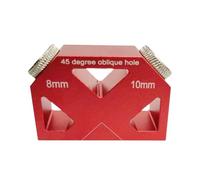 YNPQTDS Hole Drill Guide Jig - 45-Degree Precision Woodworking Drilling Jig | Hole Drilling Locator - for Furniture Frames Crafts Cabinet Deck Home Improvement Stairs Handrail Construction Projects