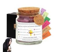 YNPQTDS Inspirational Bible Verses In A Jar | Hope Holy Bible Jar - Christian Verse Study Supplies with 90 Color Verses for Women Men